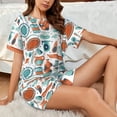 thumbnail image 4 of Sikiie Cute Tableware Womens Pajama Sets Short Sleeve Top With Pants Sleepwear 2 Piece Lounge SetXX-Large, 4 of 6
