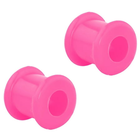 - Set of 0G Ultra Soft Comfort Fit Silicone Ear Gauges, 0 Gauge 8mm Flat Double Flared Tunnel Plug Earrings