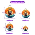 thumbnail image 5 of Retro Surfing Scottish Terrier in Cool Sunglasses Hello Summer Waves Round Wood Sign Scottie Dog Lover Gifts Hanging Wall Home Decor - 10001, 5 of 5