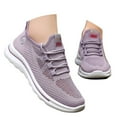 thumbnail image 3 of Daznico Women's Lightweight Running Shoes - Breathable Mesh Sneakers with Cushioned Sole for Gym & Everyday Wear,Color:Light Purple,Size:7.5, 3 of 9