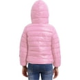 thumbnail image 2 of YUUMIN Manteau d'Hiver en Molleton pour Garçon Manteau Matelassé Léger pour Filles Enfants UniX Chaud à Fermeture Éclair à Capuche Résistant à l'Eau Manteau Rose 110, 2 of 7