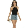 thumbnail image 2 of Women's Halter Neck Tie Tops Knit Tank Tops Sleeveless Vest Shirts, 2 of 5