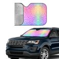 thumbnail image 2 of Yiaed Colorful Glitters Print Car Windshield Sunshade Front Auto Car Front Window Sun Shade Foldable Sun Visor Shield Cover Auto Accessories for Sedan SUV Truck-Small, 2 of 5
