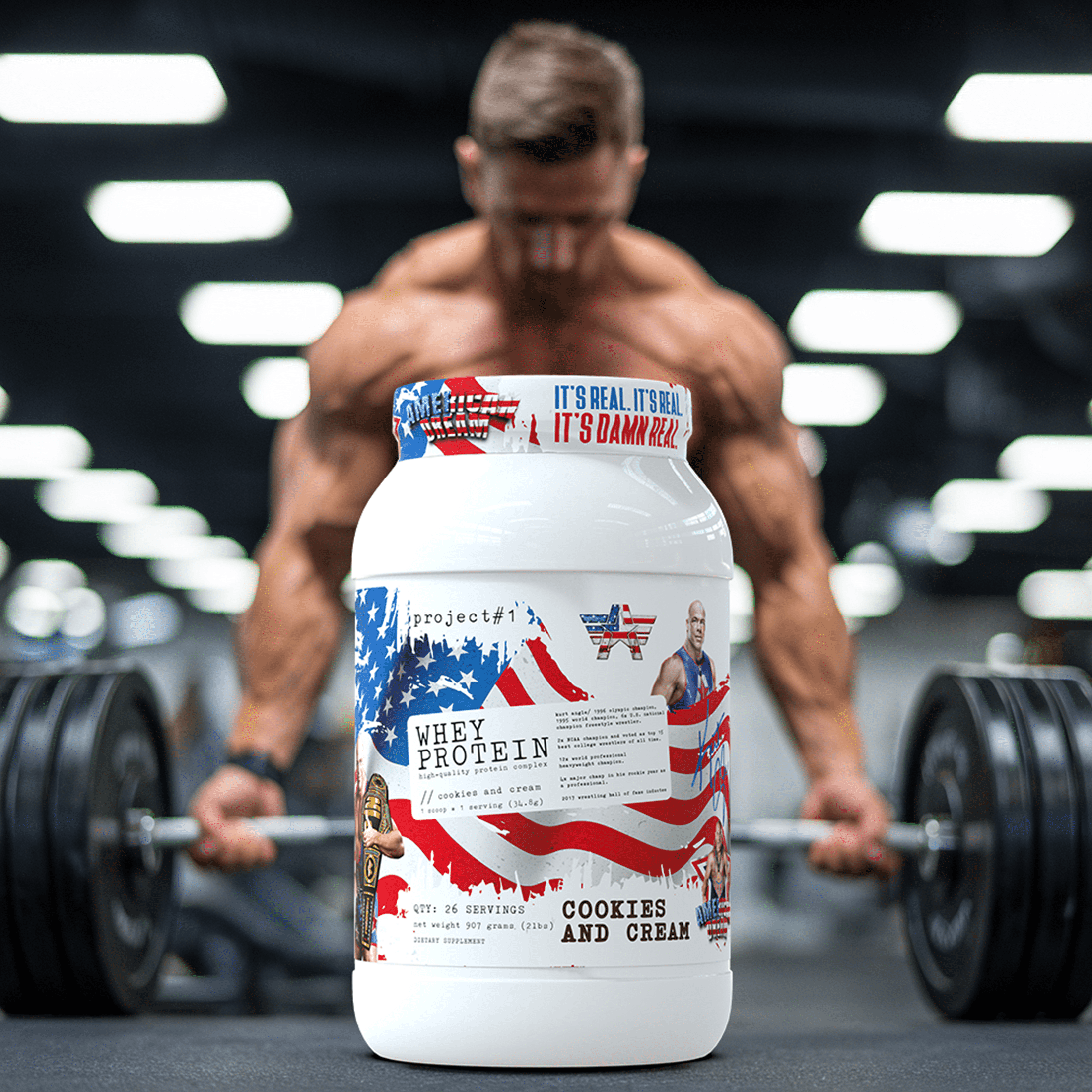 Project #1 Whey Protein Plus Powder: 25g, Muscle Growth & Recovery, Cookies & Cream Flavor, 27 Serv