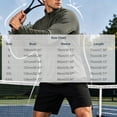 thumbnail image 3 of Men's 1/4 Zip Long Sleeve Athletic Pullover Top Fitted Breathable Casual Sweatshirt Comfy Tee for Tennis Running Jogging Hiking Wear(Dark Gray,XXXL), 3 of 9