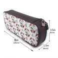 thumbnail image 3 of Vsdgher Koi Fish Print Pen Case Leather Pencil Pouch Markers Holder Big Capacity Bag with Zippered Pocket for Stationery Tool, 3 of 6