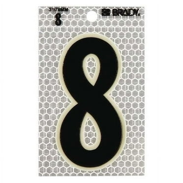 Brady Ultra Reflective Numbers,8,PK10 3010-8