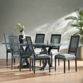 thumbnail image 2 of Brownell French Country Wood and Cane 7-Piece Expandable Dining Set, Gray, 2 of 13