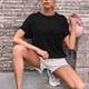 thumbnail image 4 of Mujeres Casual Manga Corta Color Sólido Jersey Suelto Blusa Camiseta Tops OAVQHLG3B Store  lin121212, 4 of 4