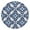 Blue Decorative Floral, variant on Spring Style Round Tablecloth with Elastic Fit and Floral Design, Reusable Water-Resistant Polyester, Fits 44-52 Inch Tables