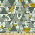 thumbnail image 2 of Ambesonne Yellow Grey Fabric by the Yard Microfiber, Zig Zag Triangles, 1 Yard, Charcoal Grey Marigold, 2 of 2
