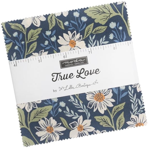 True Love Charm Pack by Lella Boutique, 42 5-inch Precut Fabric Quilt Squares