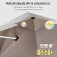 thumbnail image 4 of Cantilever Patio Umbrella with LED Lights, 10'x10' ft, Square Offset Outdoor Umbrella, 360° Rotation, UV-Resistant Fabric, Tilt 6-level Adjustable (Base Not Included), 4 of 6