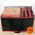 thumbnail image 3 of BKSDUEH Insulated Food Delivery Bag for Hot and Cold Meal, Grocery Tote Insulation Bag for Catering, Pizza Warme（Red ）, 3 of 6
