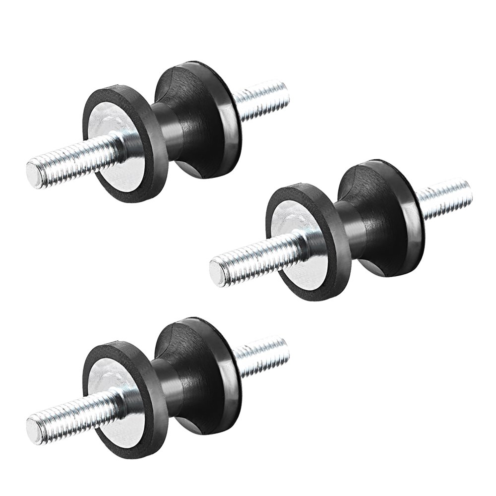 0.79"x0.79" Rubber Dual Side Absorber Vibration Isolator Mount M6 Stud 2pcs