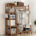 thumbnail image 1 of CC005 - Storage Clothing Rack-Red Wood（110cm）, 1 of 1
