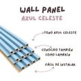 thumbnail image 2 of Panel Decorativo WPC 3D Tipo Lambrín Azul Claro 12 Piezas 1m x 16cm Pared Interior, 2 of 6