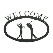 Two Golfers - Welcome Sign Large
