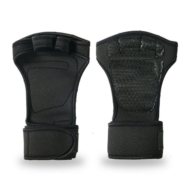 Guantes De Levantamiento De Pesas, Antideslizantes, Negros, Transpirables Para Deportes