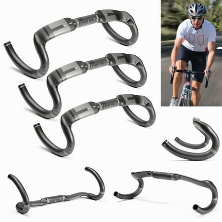 Carbon Handlebars Road Bike Ultralight Carbon Road Bike Handlebar carbon handlebar Bicycle Racing Drop Bar Handlebar 31.8*400/420/440mm ()