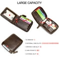 thumbnail image 3 of BULLCAPTAIN Genuine Leather Bifold Zipper Wallet for Men RFID Travel Purse Pouch Gift, 3 of 13