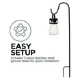 thumbnail image 5 of Home Zone Security Solar Crackle Glass Solar Lanterns Light, 10 Lumens 3000K LED, 2-Pack, Black, 5 of 8