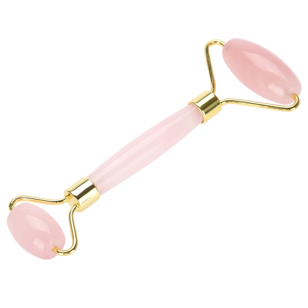 Sarapandan Jade Roller Natural Rose Crystal Double-end Face & Eye Massage Anti Aging Guasha Massager