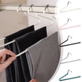 thumbnail image 1 of Fufafayo 4Pcs Z Shaped Pants Hanger Non Slip Heavy Duty Iron Clothes Rack For Closet Space Saving Storage Organizer Singles, 1 of 9
