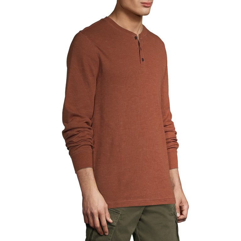 George Men's and Big Men's Long Sleeve Thermal Henley Shirt