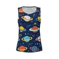 thumbnail image 5 of Goofa Planets and Stars Printed Womens Workout Tops for Women Sleeveless Yoga Shirts Athletic Running Tank Tops Sleeveless Gym Clothes Workout Apparel-Large, 5 of 9