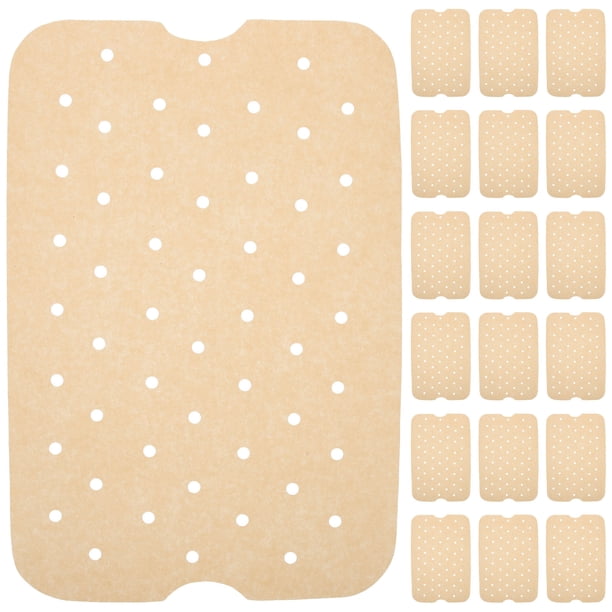 200 hojas de papel para freidora de aire, papel para hornear perforado antiadherente, revestimiento para bandeja de horno