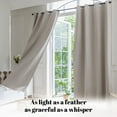 thumbnail image 4 of Sonive Blackout Curtains set of 2 Ultra Lightweight Grommet Top Living Room Bedroom Curtains, Beige, 42"Wx72L"(2 Panels), 4 of 10