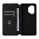 thumbnail image 3 of For Honor 400 Case Wallet Rhombus Imprinted Leather Phone Cover - Black, 3 of 5