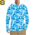 thumbnail image 2 of Men's UPF 50+ Sun Protection Hoodie – Quick-Dry Athletic Rash Guard for Fishing/Hiking, Lightweight UV-Resistant Outdoor Shirt with Breathable Mesh Panels & Sporty Print (2025 Trend), 2 of 8