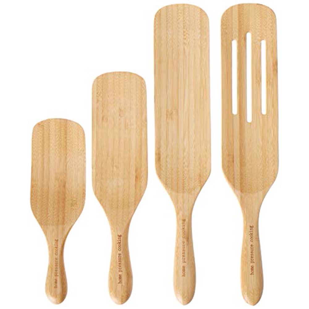 Bamboo Spurtles Kitchen ToolsCookware Set Of 4 EcoFriendly Kitchen