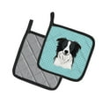 thumbnail image 2 of Carolines Treasures BB1179PTHD Checkerboard Blue Border Collie Pair of Pot Holders , 7.5HX7.5W, multicolor, 2 of 3