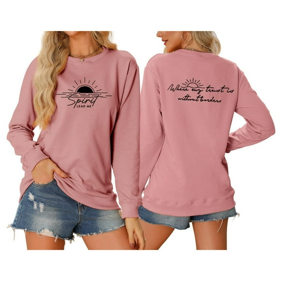 WILLBEST essentials hoodie Women's Winter Fashion Sweatshirt Festive Christmas Print Round Neck Top spqr hoodie