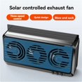 thumbnail image 4 of Solar Powered Auto Window Cooler Car Ventilator 3 Fans Car SUV Cool Fan Cooler Promoting Air Circul, 4 of 5