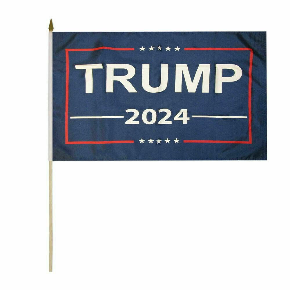 Red 8x12 8"x12" Stick Flag 2020 Wholesale Lot of 12 Trump Keep America Great 