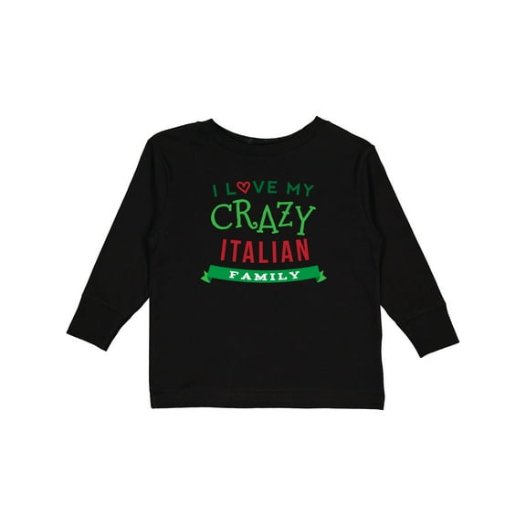 Inktastic Italian Family Heritage Boys or Girls Long Sleeve Toddler T-Shirt