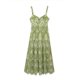 thumbnail image 4 of Vestido largo con estampado calado para mujer, traje informal sin mangas, Espalda descubierta, drapeado, moda de verano, 2024, 4 of 5