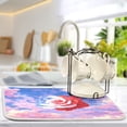 thumbnail image 5 of Dish Drying Mat Microfiber Kitchen Pad Large Counter Absorbent Dish Mats Drainer Rack 16"x18" Rose with Flag Pattern, 5 of 7
