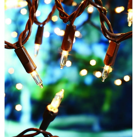 Mainstays 100 Clear Indoor/Outdoor Light String, Brown Wire - Walmart.com