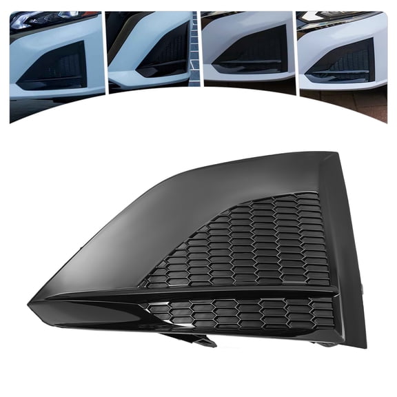 Fog Light Cover Grille, Front Bumper Fog Lamp Bezel Trim, For 2023-2024 Nissan Altima, ABS Black Direct Replacement (left Driver Side)