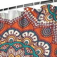 thumbnail image 3 of Boho Daisy Artwork Shower Curtain 72x72, Quick-Drying Polyester Fabric with Plastic Rings, Floral Pattern for Autumn Bathroom Decor, 3 of 5