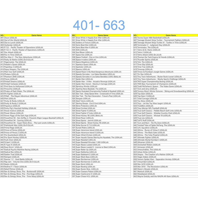 Action Platformer Oscar Snes MultiCart 800-in-1 Game Cartridge