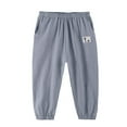 thumbnail image 2 of GBSYEWXS Jeans For Boys Children Size 3-4 Years Relaxed Taper Ankle-Length Elastic Waist Fashion Autumn Grey Trousers, 2 of 3