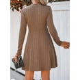 thumbnail image 2 of Cupshe Women Latte Textured Knit Mini Dress, Size XS., 2 of 5