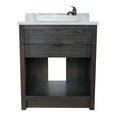 thumbnail image 3 of Bellaterra Home 31" Single vanity in Brown Ash finish top with White Carrara and round sink, 3 of 9