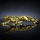 thumbnail image 5 of Estatua de leopardo de resina, escultura artesanal para oficina, sala de estar, mesa y estante. Oro XL, 5 of 8